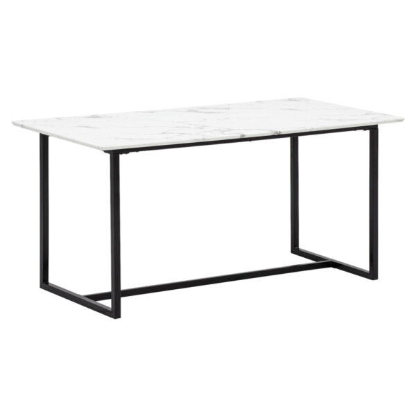 Wohnling Esstisch weiß Marmor Optik B/H/T: ca. 160x76x80 cm Wohnling Esstisch weiß Marmor Optik B/H/T: ca. 160x76x80 cm