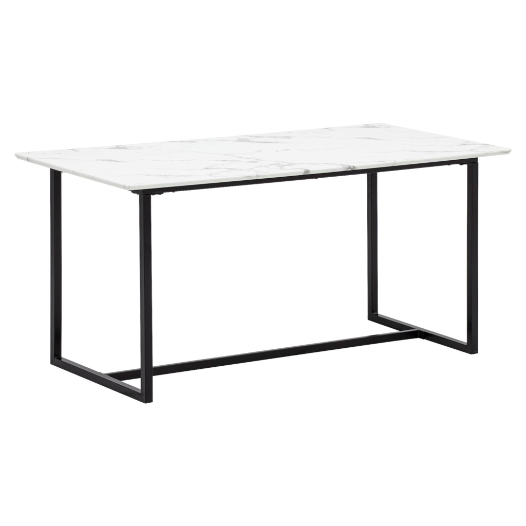 Wohnling Esstisch weiß Marmor Optik B/H/T: ca. 160x76x80 cm