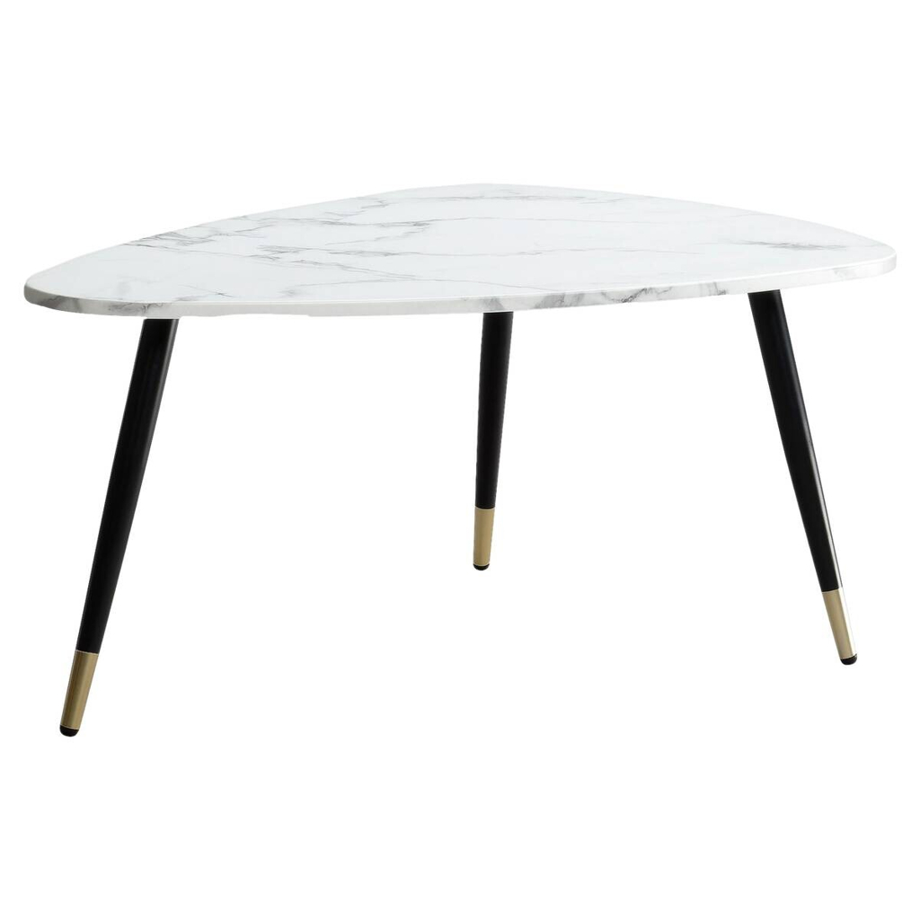 Wohnling Couchtisch weiß Marmor Optik B/H/T: ca. 90x41x60 cm