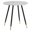 Wohnling Esstisch weiß Marmor Optik H/D: ca. 76x75 cm