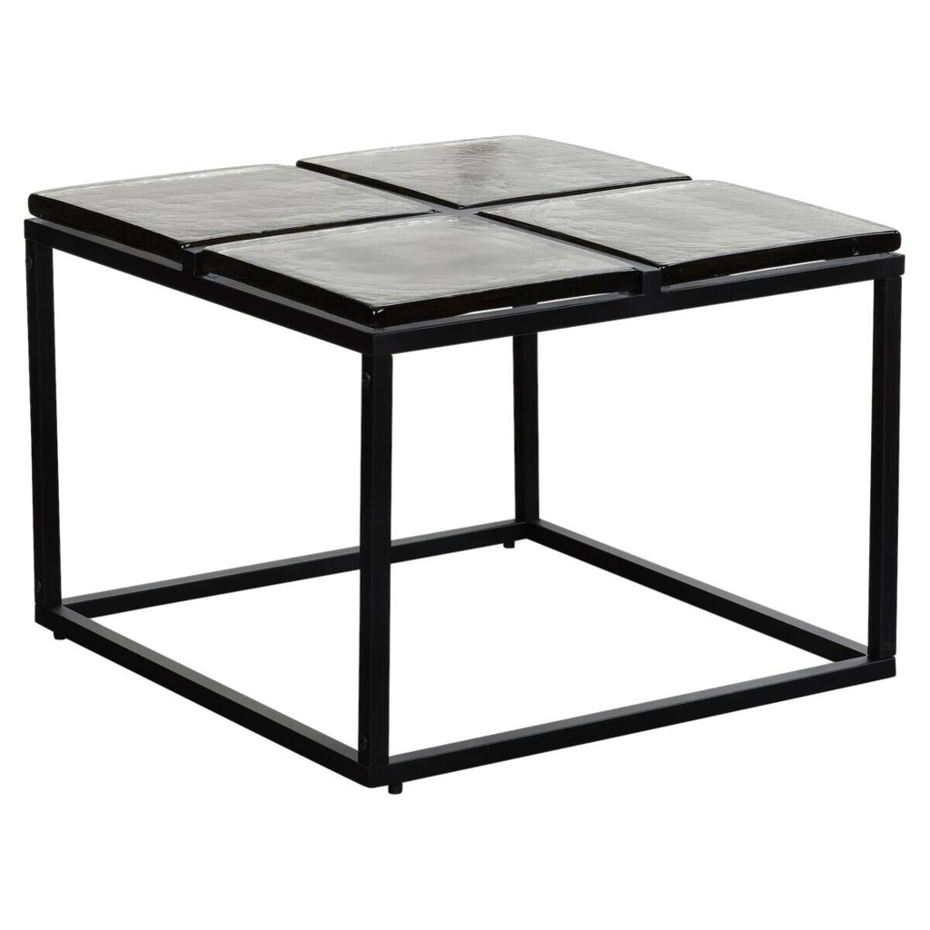 Wohnling Couchtisch klar schwarz B/H/T: ca. 58x43,5x58 cm