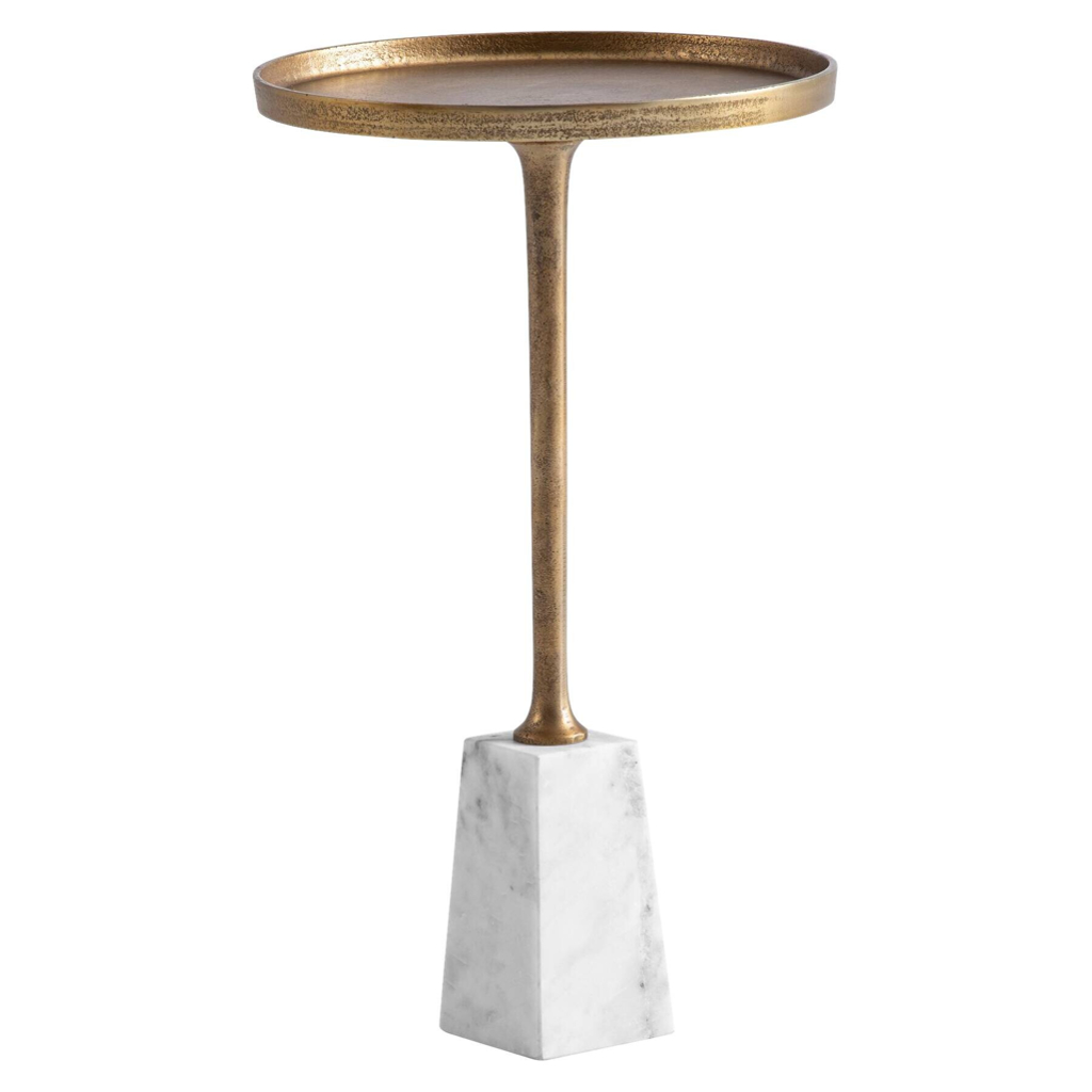 Wohnling Beistelltisch gold Optik Marmor B/H/T: ca. 34x58x34 cm