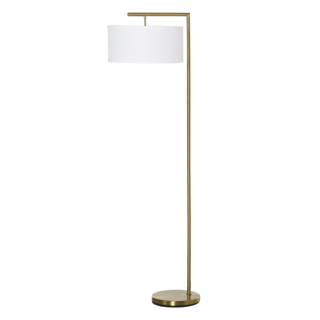 HOMCOM Stehlampe
weiß gold Stahl Leinen B/H/T: ca. 37x153x37 cm