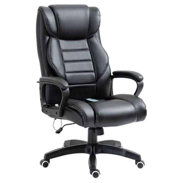 Vinsetto Chefsessel 921-321 schwarz Kunstleder Nylon Kunststoff