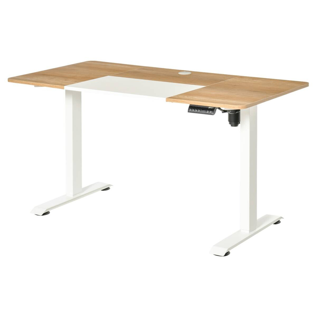 Vinsetto Schreibtisch 920-071V90WT natur Holz Nachbildung weiß B/H/T: ca. 140x116x70 cm