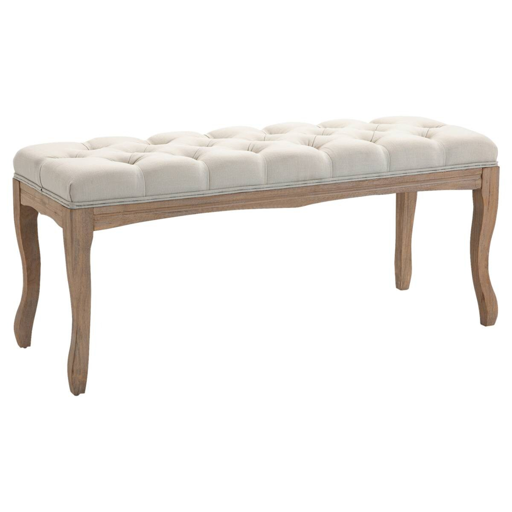 HOMCOM Polsterbank 837-178BG beige B/H/T: ca. 110x48x40 cm