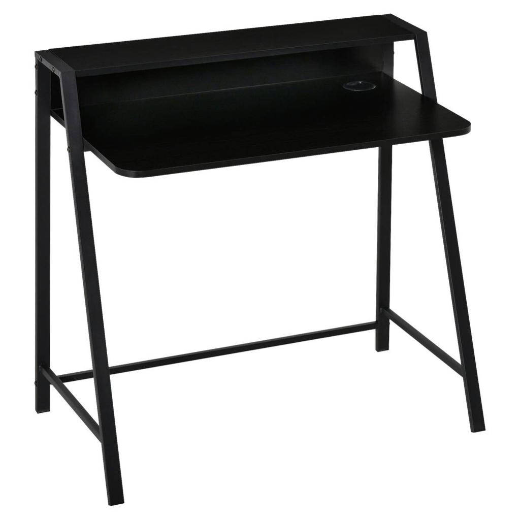 HOMCOM Schreibtisch 836-055BK schwarz B/H/T: ca. 84x85x45 cm