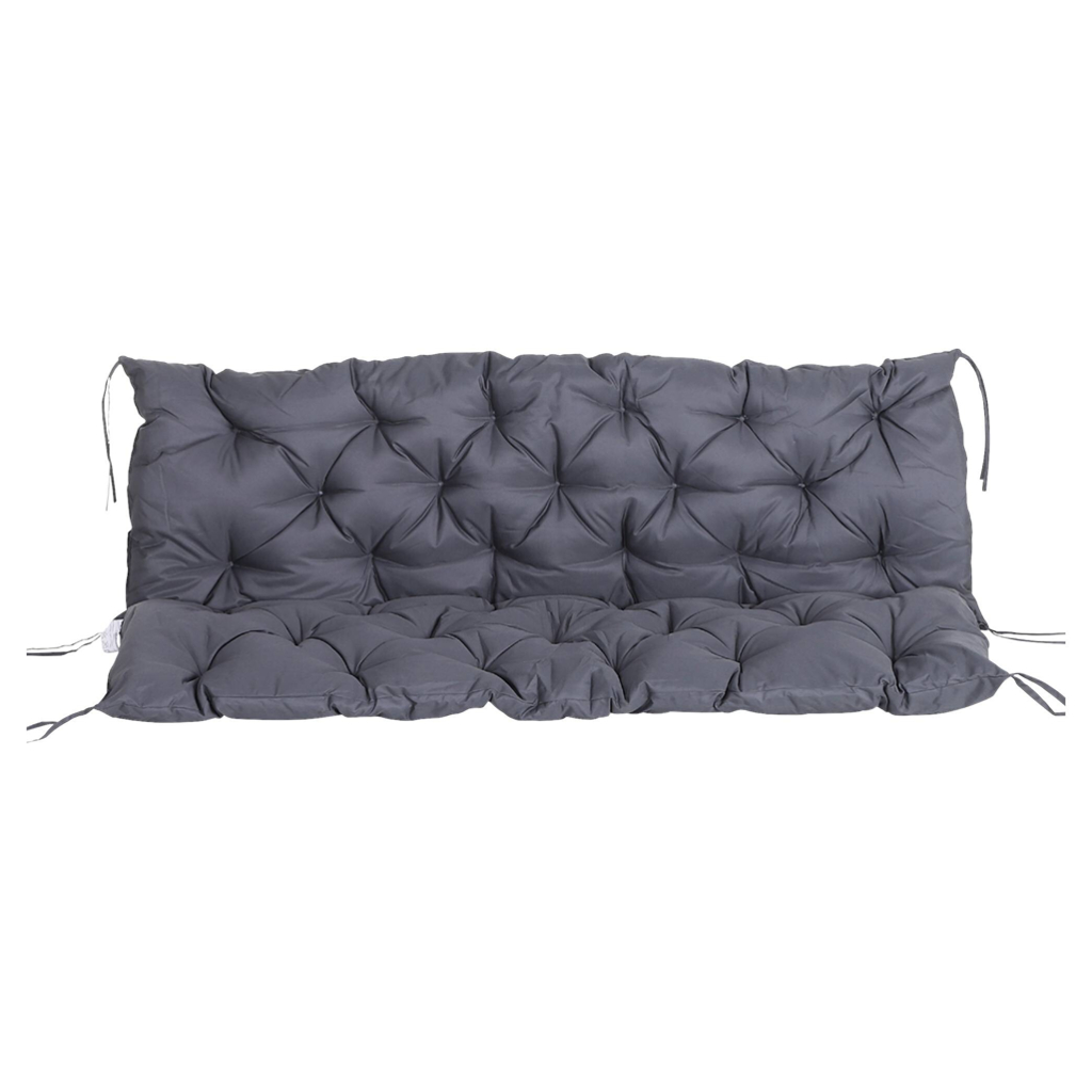 Outsunny Bankauflage dunkelgrau Baumwolle B/H/L: ca. 150x8x98 cm