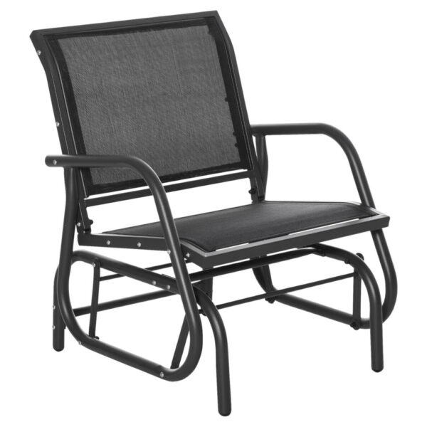 Outsunny Gartenstuhl grau Metall B/H/T: ca. 75x85x66 cm
