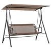 Outsunny Hollywoodschaukel braun Metall B/H/L: ca. 110x155x172 cm