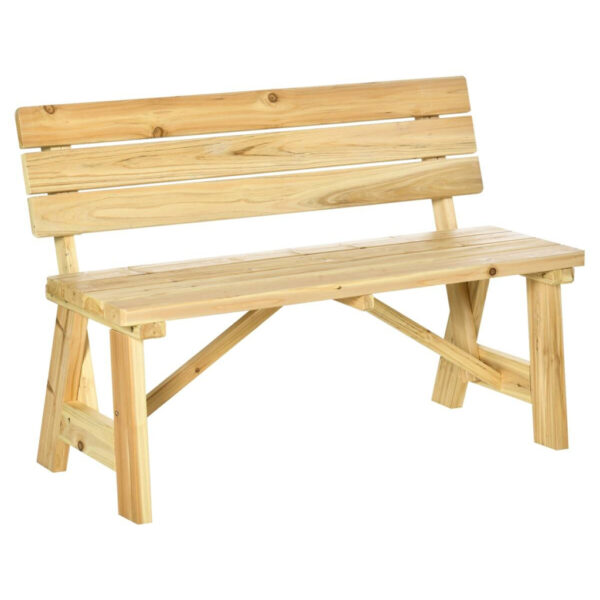 Outsunny Gartenbank natur Kiefer B/H/T: ca. 116x80x56 cm Outsunny Gartenbank natur Kiefer B/H/T: ca. 116x80x56 cm