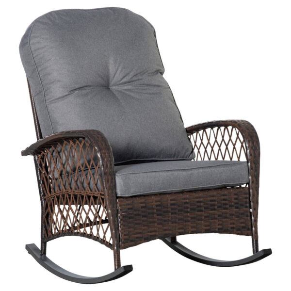 Outsunny Gartensessel braun Polypropylen B/H/L: ca. 98x75x91 cm