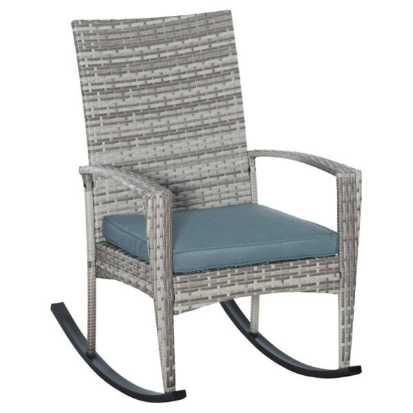 Outsunny Gartensessel grau Polyester B/H/L: ca. 88x66x98 cm