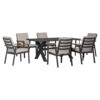Outsunny Gartensitzgruppe grau Aluminium B/H/L: ca. 93x73x175 cm
