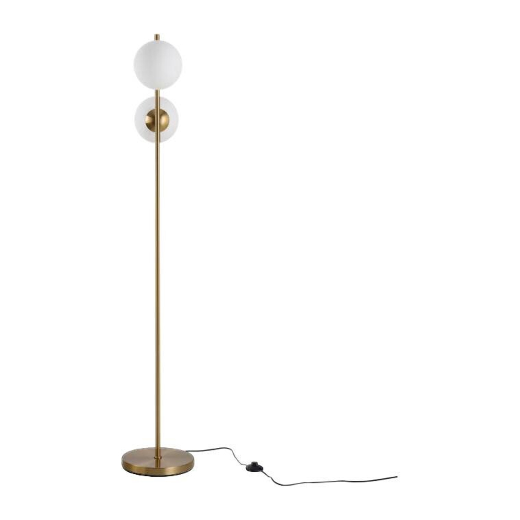 HOMCOM Stehlampe
gold weiß Stahl Glas B/H/L: ca. 28x165x28 cm E27 2 Brennstellen