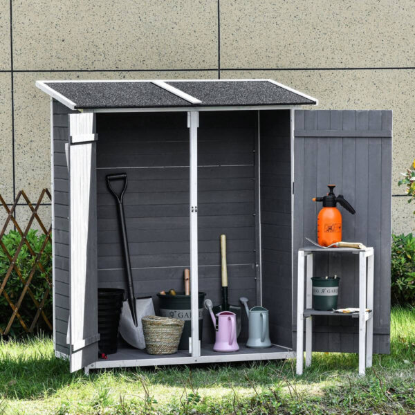 Outsunny Gartenhaus grau B/H/T: ca. 139x160x75 cm Outsunny Gartenhaus grau B/H/T: ca. 139x160x75 cm