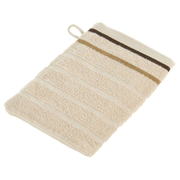 oh cosy Waschhandschuh Marta sand Baumwolle B/L: ca. 16x22 cm