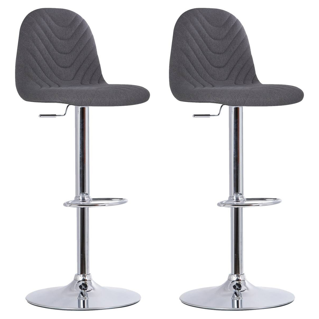 byLIVING Barhocker CASINO 2er-Set anthrazit Webstoff B/H/T: ca. 41x88x52,5 cm