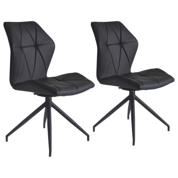 byLIVING Stuhl IMKE 2er-Set schwarz schwarz Kunstleder Metall B/H/T: ca. 52x90,5x62 cm byLIVING Stuhl IMKE 2er-Set schwarz schwarz Kunstleder Metall B/H/T: ca. 52x90,5x62 cm