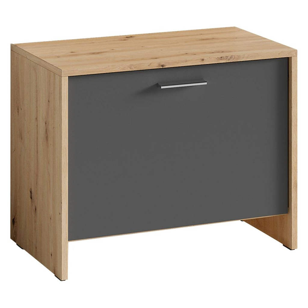 byLIVING Sitzbank BEN Eiche Nachbildung anthrazit B/H/T: ca. 60x48x35 cm