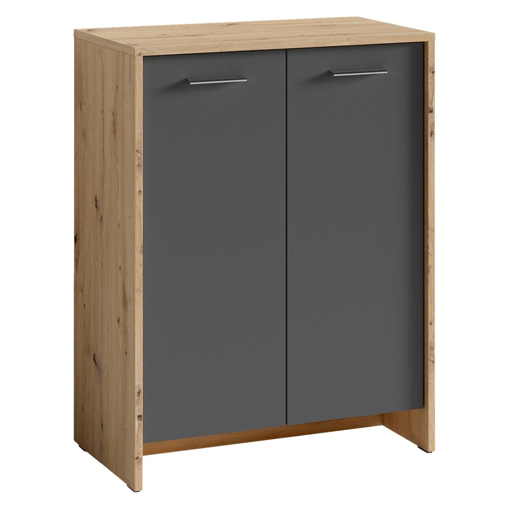 byLIVING Schuhkommode BEN Eiche Nachbildung anthrazit B/H/T: ca. 63x83x35 cm