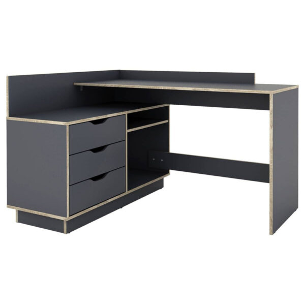 byLIVING Winkelschreibtisch BELFAST anthrazit Eiche Optik B/H/T: ca. 129x83,5x105 cm byLIVING Winkelschreibtisch BELFAST anthrazit Eiche Optik B/H/T: ca. 129x83,5x105 cm