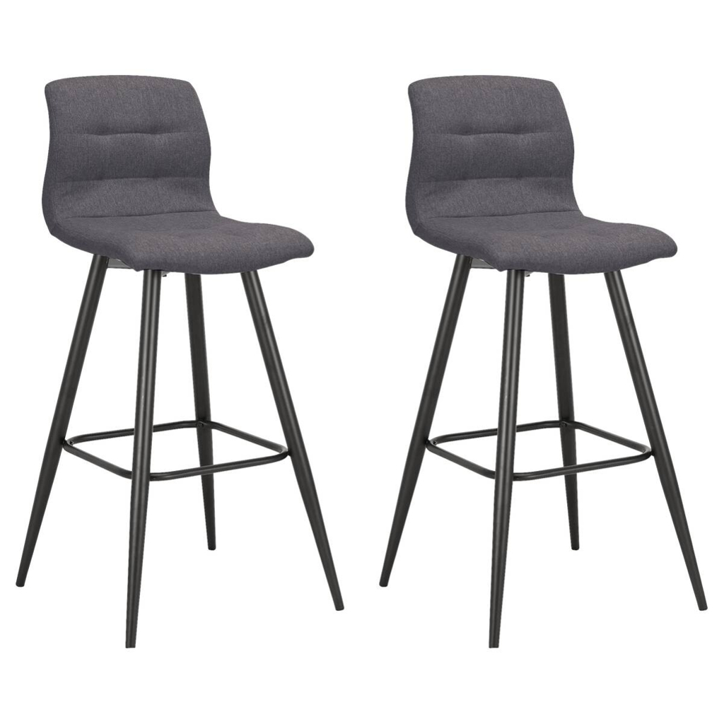 byLIVING Barhocker SIMONE 2er-Set anthrazit Webstoff B/H/T: ca. 42x103x51 cm