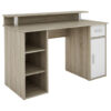 byLIVING Schreibtisch DIEGO Eiche Sonoma Nachbildung weiß silber B/H/T: ca. 120x88x55 cm