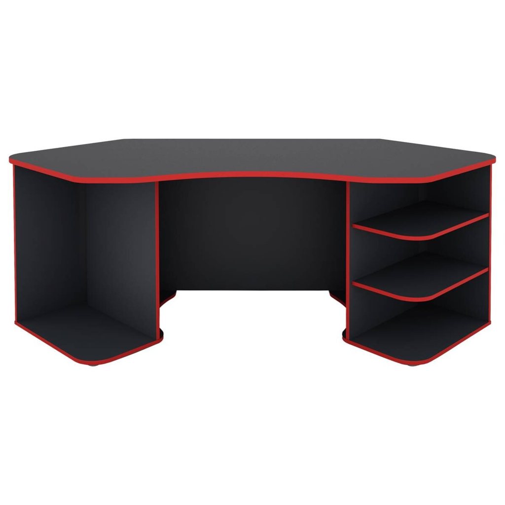 byLIVING Schreibtisch THANATOS anthrazit rot B/H/T: ca. 198x76x85 cm