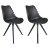 byLIVING Stuhl KIRA 2er-Set schwarz schwarz schwarz Kunststoff Kunstleder Metall B/H/T: ca. 48x86x55,5 cm
