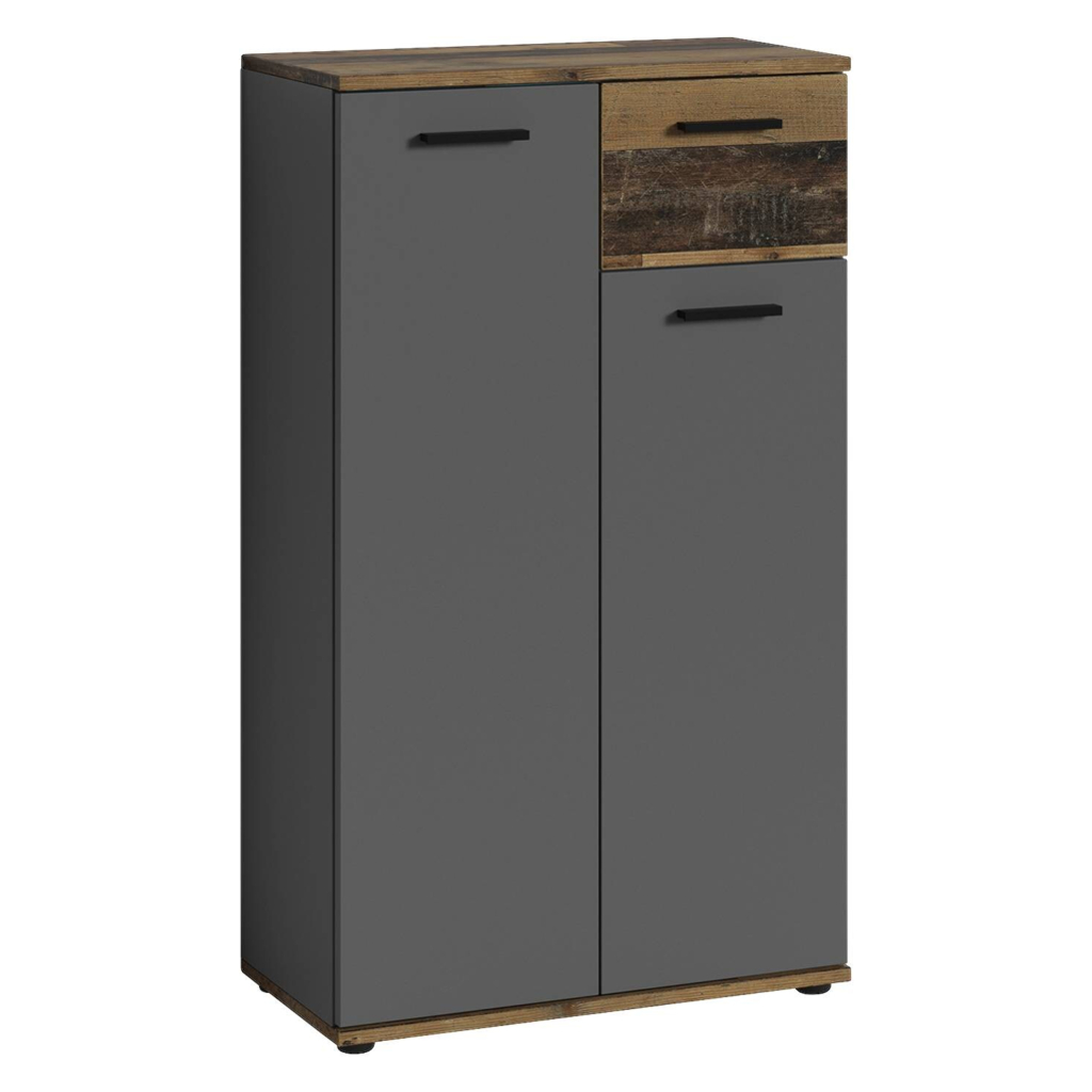 byLIVING Schuhkommode JAKOB Eiche Old Wood Nachbildung anthrazit B/H/T: ca. 60x102x30 cm
