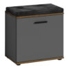 byLIVING Sitzbank JAKOB schwarz anthrazit Eiche Old Wood Nachbildung B/H/T: ca. 48,5x49x30 cm