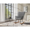 byLIVING Schaukelstuhl RICHIE grau schwarz natur Webstoff Metall Buche B/H/T: ca. 72x92x92 cm byLIVING Schaukelstuhl RICHIE grau schwarz natur Webstoff Metall Buche B/H/T: ca. 72x92x92 cm