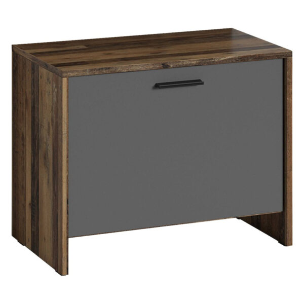 byLIVING Bank BEN Eiche Old Wood Nachbildung anthrazit B/H/T: ca. 60x48x35 cm
