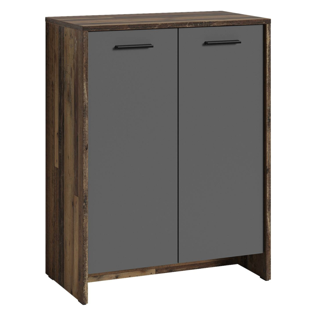 byLIVING Schuhkommode BEN Eiche Old Wood Nachbildung anthrazit B/H/T: ca. 63x83x35 cm