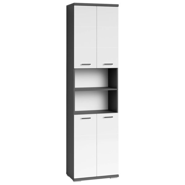 4251942212570 Hochschrank NEBRASKA
anthrazit weiß Hochglanz B/H/T: ca. 50x192x31,5 cm