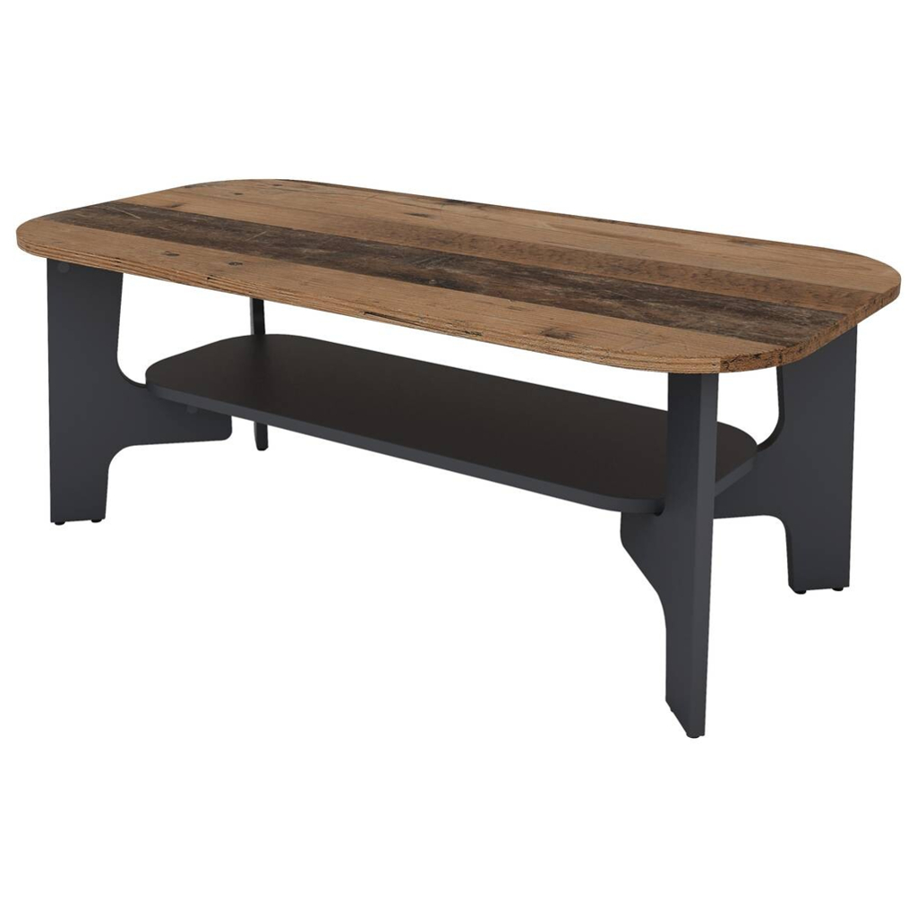 byLIVING Couchtisch JONNY Eiche Old Wood Nachbildung anthrazit anthrazit B/H/T: ca. 110x42,5x55 cm