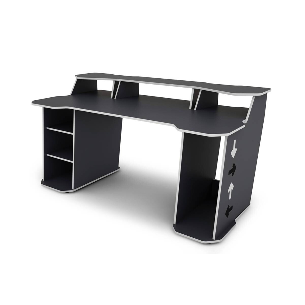byLIVING Schreibtisch MATRIX anthrazit weiß B/H/T: ca. 180x76,96x85 cm