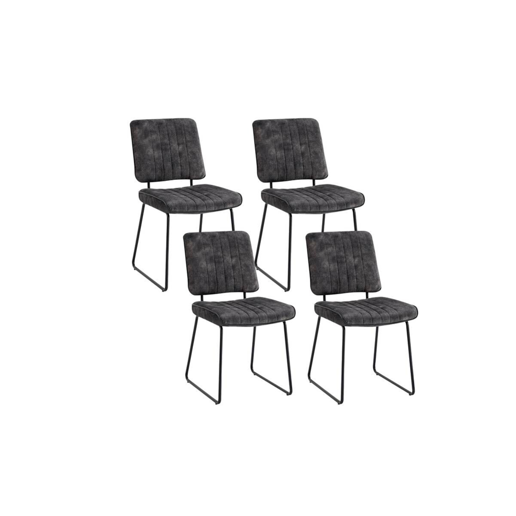 byLIVING Stuhl LIAM 4er-Set anthrazit B/H/T: ca. 45x83x61 cm