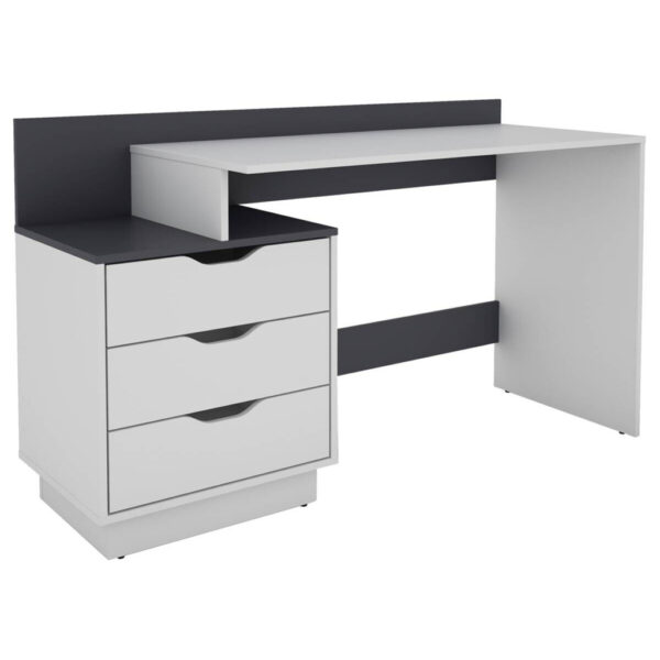 byLIVING Schreibtisch BELFAST weiß anthrazit B/H/T: ca. 138x83,5x51,5 cm byLIVING Schreibtisch BELFAST weiß anthrazit B/H/T: ca. 138x83,5x51,5 cm