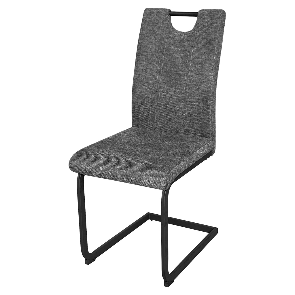 byLIVING Stuhl BANFF 2er-Set. anthrazit Webstoff B/H/T: ca. 42x97x58 cm