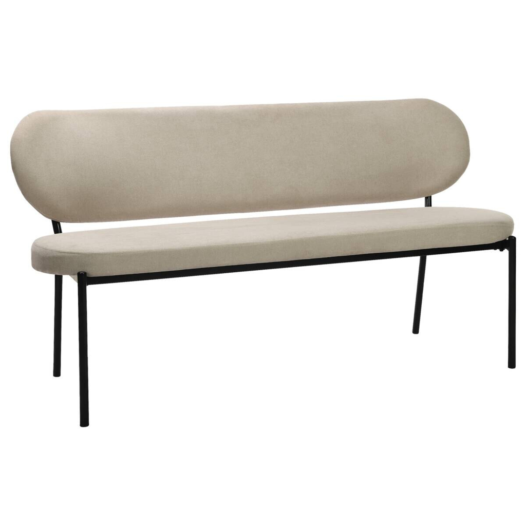 byLIVING Bank JERSEY taupe B/H/T: ca. 160x82x62 cm