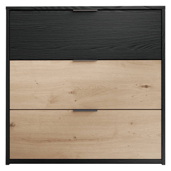 byLIVING Kommode RIMINI schwarz Eiche Nachbildung B/H/T: ca. 80x80x40 cm byLIVING Kommode RIMINI schwarz Eiche Nachbildung B/H/T: ca. 80x80x40 cm