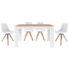byLIVING Tischgruppe KIRA weiß Eiche B/H/T: ca. 140x75x80 cm byLIVING Tischgruppe KIRA weiß Eiche B/H/T: ca. 140x75x80 cm