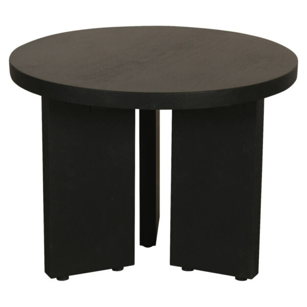 byLIVING Beistelltisch ROUND schwarz lackiert Akazie H/D: ca. 30x40 cm