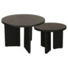 byLIVING Beistelltisch ROUND, 2er-Set schwarz lackiert Akazie H/D: ca. 41x60 cm byLIVING Beistelltisch ROUND, 2er-Set schwarz lackiert Akazie H/D: ca. 41x60 cm