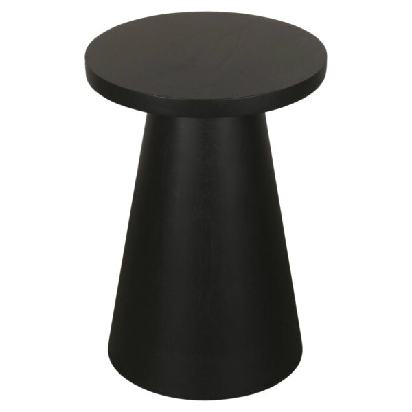 byLIVING Beistelltisch CONE schwarz lackiert Akazie H/D: ca. 50x40 cm