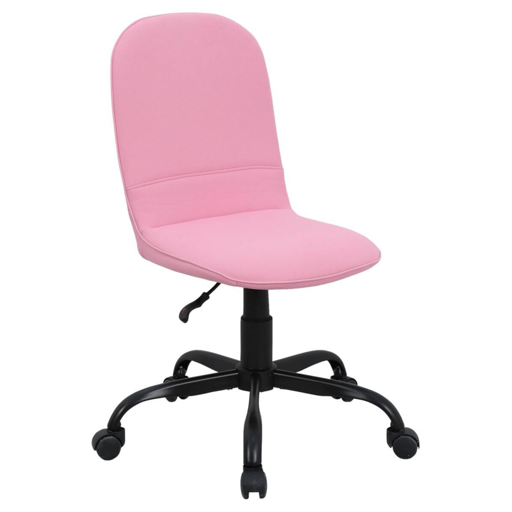 byLIVING Drehstuhl TROLLY schwarz pink Metall Stoff