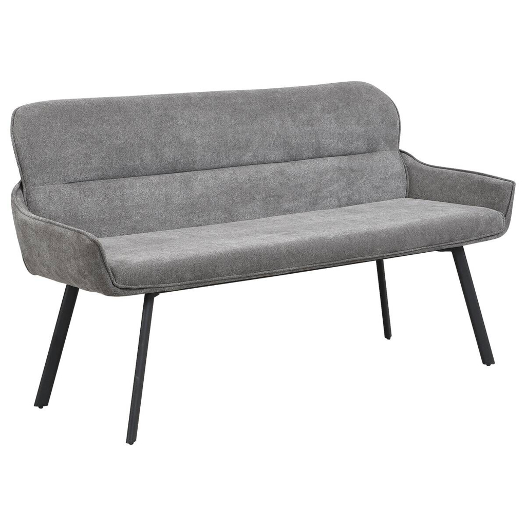 byLIVING Sitzbank RICO schwarz grau Stoff Metall B/H/T: ca. 140x90x62 cm