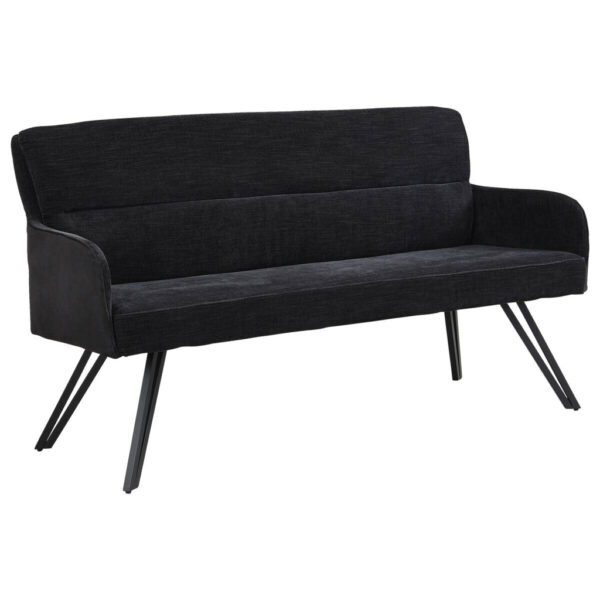 byLIVING Sitzbank TINO schwarz Metall Microfaser B/H/T: ca. 160x94x67 cm byLIVING Sitzbank TINO schwarz Metall Microfaser B/H/T: ca. 160x94x67 cm